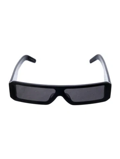 Pre-owned Rick Owens Square Tinted Sunglasses In Black