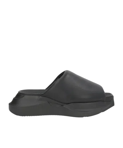 Rick Owens Square Toe Sandals In Black