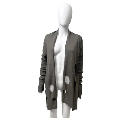 Pre-owned Rick Owens S/s 2006 "tungsten" Brown Holed Cardigan
