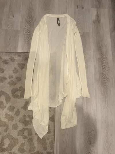 Pre-owned Rick Owens S/s 2007 Wishbone Wool Cardigan!! In Sand