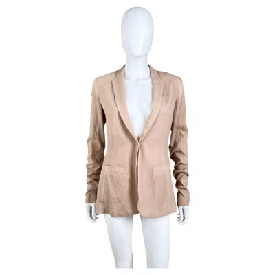 Pre-owned Rick Owens S/s 2012 "naska" Flesh One Button Blazer In Sand