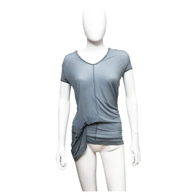 Pre-owned Rick Owens S/s 2022 "fogachine" Asymmetric Blue Semitransparent Vest