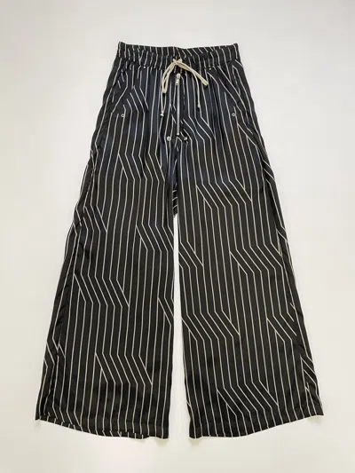 Pre-owned Rick Owens S/s 23 Edfu Geth ‘bela' Trousers In Black Pearl