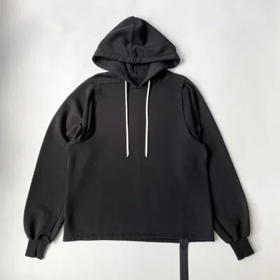 Pre-owned Rick Owens S/s 24 ‘cut Out Shoulders' Hoodie In Black