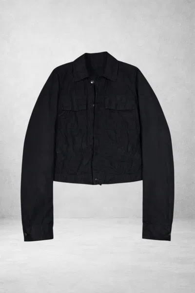 Pre-owned Rick Owens Ss09 Strutter Trucker Jacket In Gray