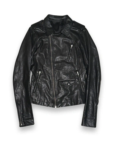 Pre-owned Rick Owens Ss10 Stooges Lamb Leather Jacket In Black