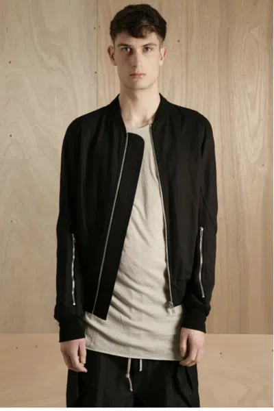 Pre-owned Rick Owens Ss11 ‘anthem' Turbo Flight Bomber In Black