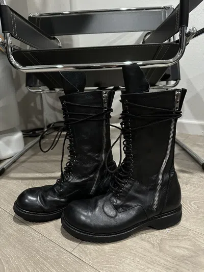 Rick owens lace up boots on sale