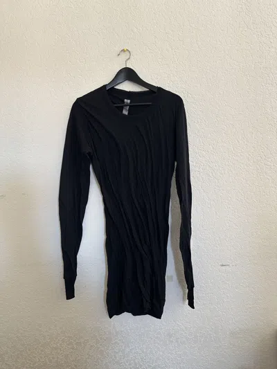 Pre-owned Rick Owens Ss16 Uc Double Layer T In Black