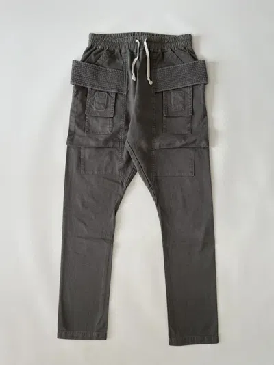 Pre-owned Rick Owens Ss17 Creatch Cargo Dark Dust Sweatpants In Gray