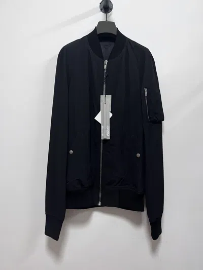 Pre-owned Rick Owens Ss17 Ma-1 Bomber Jkt Size 50 In Black