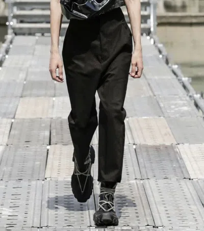 Pre-owned Rick Owens Ss18 Dirt Trousers ‘vintage Fabric' In Black