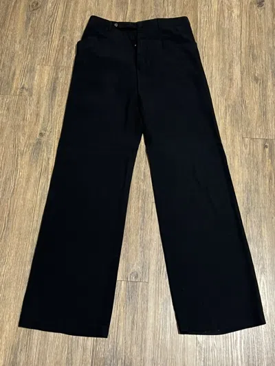 Pre-owned Rick Owens Ss18  "dirt" Mastodon Wide Leg Baggy Pants In Black