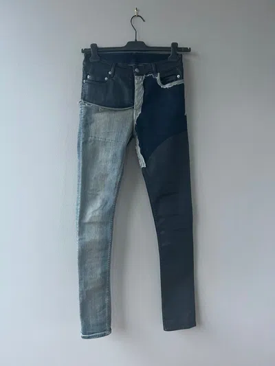 Pre-owned Rick Owens Ss19 Babel Combo Tyrone Jeans In Black