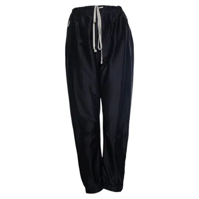 Pre-owned Rick Owens , Ss19 Babel Satin Twill Pants In Black