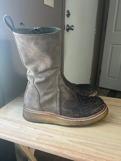 Pre-owned Rick Owens Ss19 Babel Swamp Creeper Boots In Rust