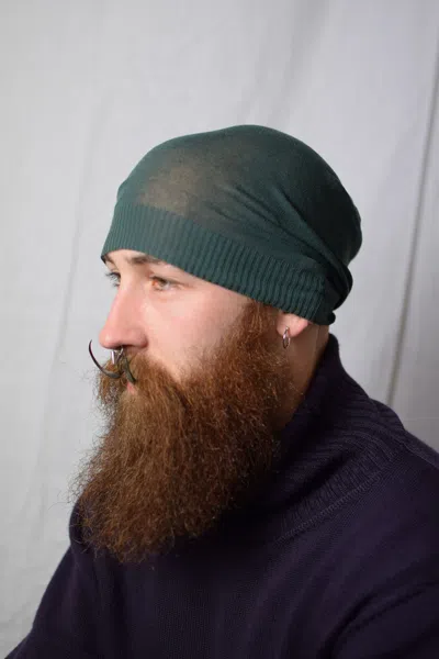 Pre-owned Rick Owens Ss20 Beanie - Ru20s7494-c In Green
