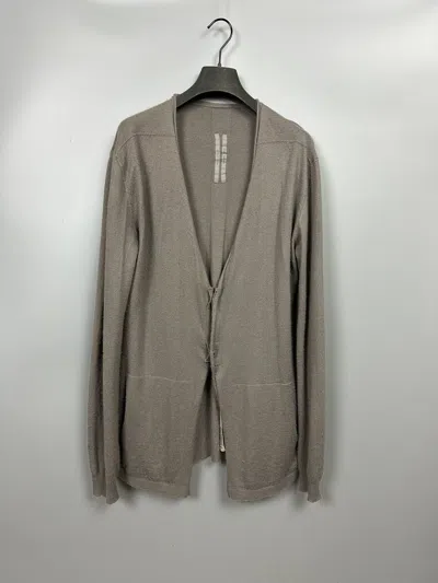 Pre-owned Rick Owens Ss20 ‘tecuatl' Dust Boiled Cashmere Cardigan In Gray