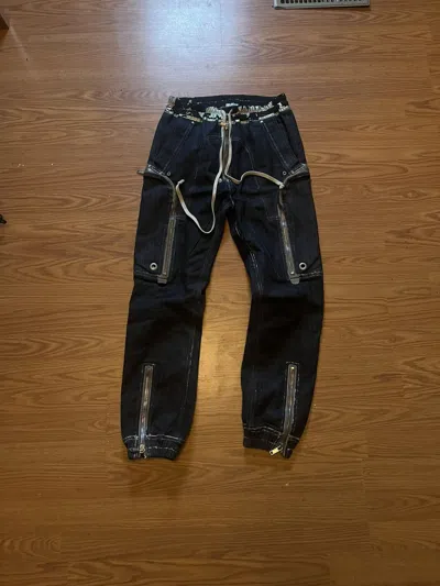 Pre-owned Rick Owens Ss20 Tecuatl Joggers In Blue