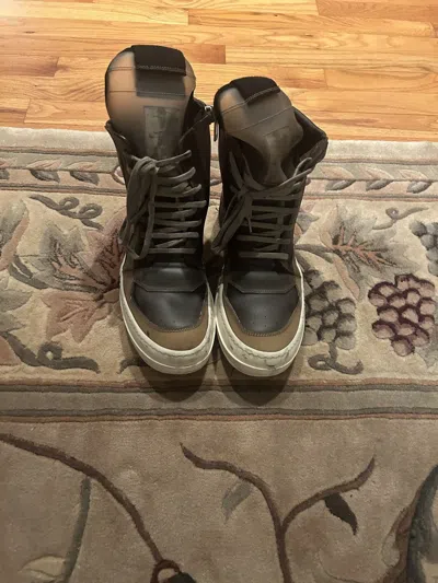 Pre-owned Rick Owens Ss21 Phlegethon Translucent Geobaskets Shoes In Multi