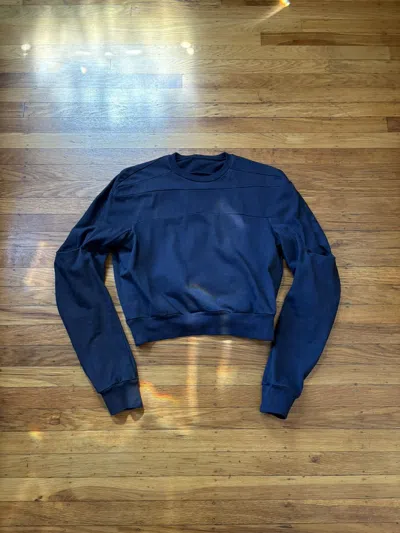 Pre-owned Rick Owens Ss22 Fogachine Geth Crewneck Sweater In Black