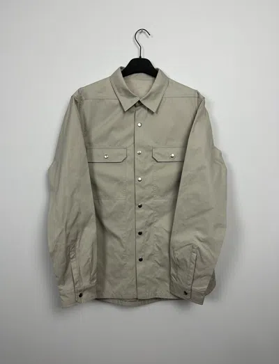 Pre-owned Rick Owens Ss22 ‘fogachine' Snap Button Outershirt