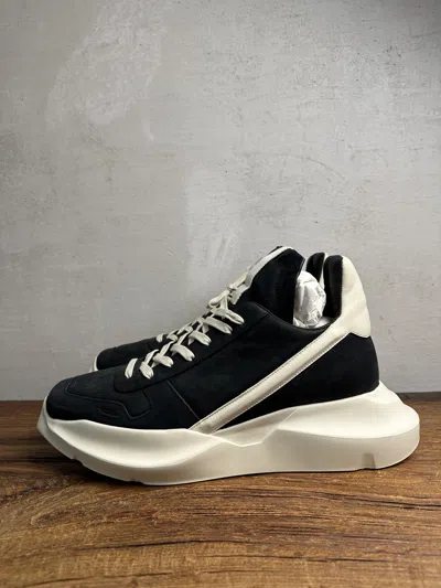 Pre-owned Rick Owens Ss24 Lido Geth Runner In Black