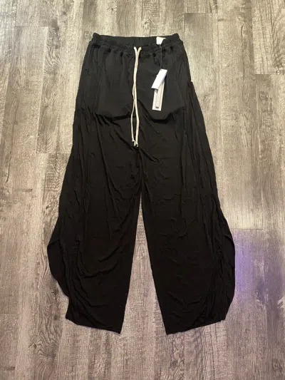 Pre-owned Rick Owens Ss24 Lido Track Pants With Tags In Black