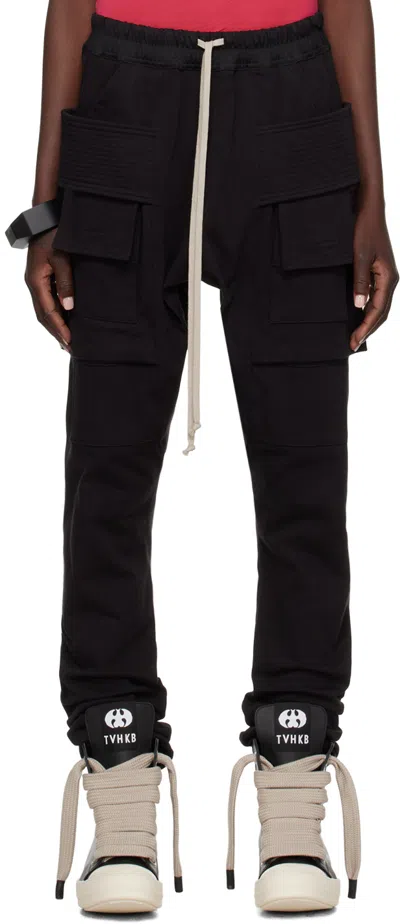 Rick Owens Ssense Exclusive Black Tvhkb Edition Creatch Trousers In 911 Black/milk
