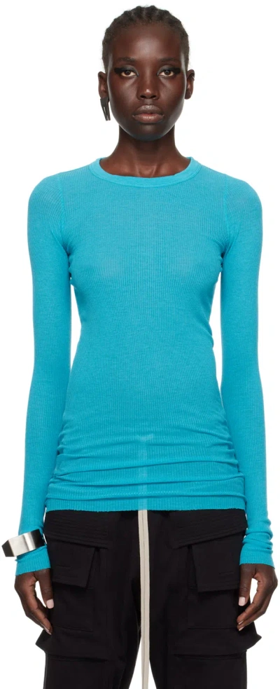 Rick Owens Ssense Exclusive Blue Tvhkb Edition Long Sleeve T-shirt In 106 Aqua