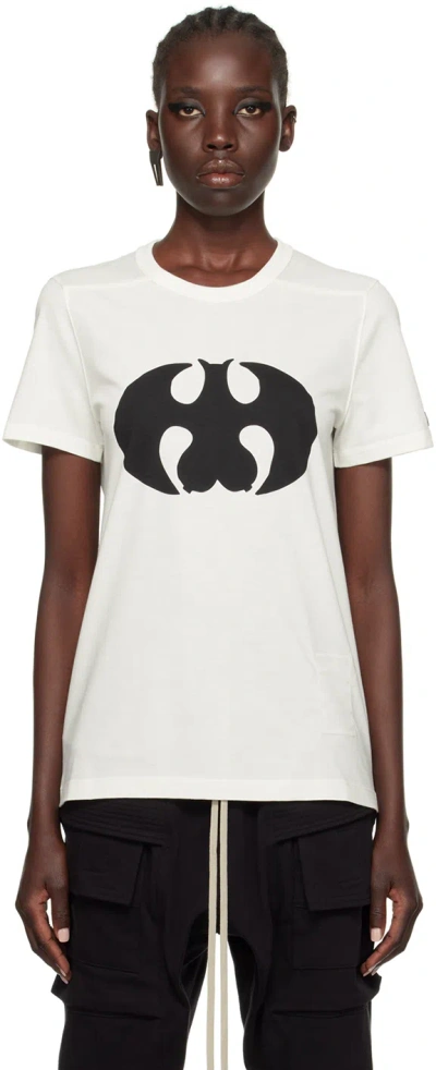 Rick Owens Ssense Exclusive Off-white Tvhkb Edition Level T-shirt In 1109 Milk/black