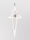 Rick Owens Star Drop Hoop Earrings With Geometric Cutouts