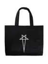 Rick Owens Star-embroidered Tote Bag In Black