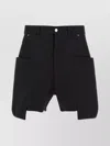 Rick Owens Black Stefan Cargo Bermuda Shorts