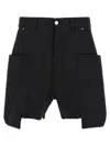 Rick Owens Stefan Cargo Bermuda Shorts In Black