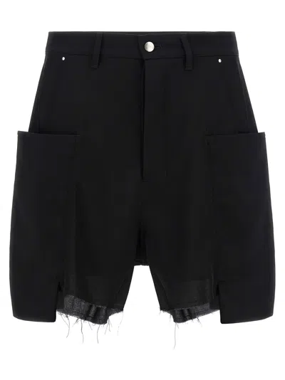 Rick Owens Stefan Cargo Bermuda Shorts In Black