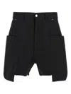 Rick Owens Black Stefan Cargo Bermuda Shorts