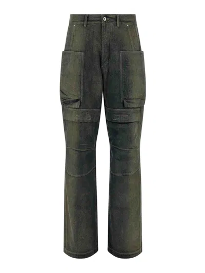 Rick Owens Stefan Cargo Jeans In Black