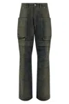 Rick Owens Cargo Pockets Trousers With Belt Loops In Gray
