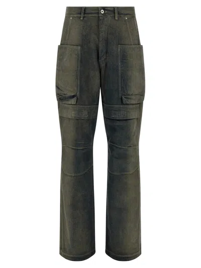 Rick Owens 'stefan Cargo' Jeans In Gray