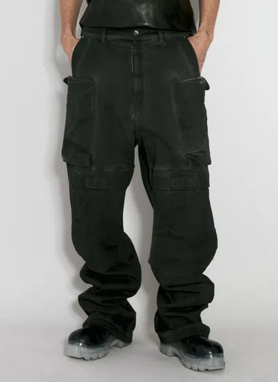 Rick Owens Stefan Cargo Jeans In Black