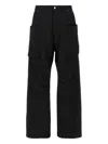 Rick Owens Stefan Wide-leg Grain De Poudre Wool Trousers In Black