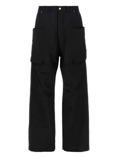 RICK OWENS STEFAN CARGO LOW-CROTCH TROUSERS