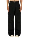 Rick Owens Stefan Wide-leg Brushed Cotton-twill Cargo Trousers