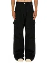 Rick Owens Stefan Wide-leg Grain De Poudre Wool Trousers In Black