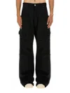 Rick Owens Stefan Wide-leg Grain De Poudre Wool Trousers In Black