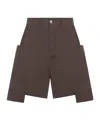 Rick Owens Belt Loop Shorts In Gray