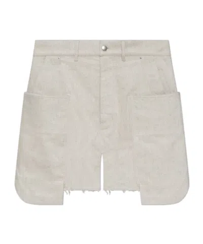 Rick Owens Stefan Cargo Shorts In White