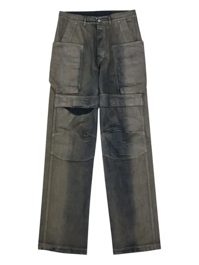 Rick Owens Stefan Flap-pocket Cargo Pants In Gray