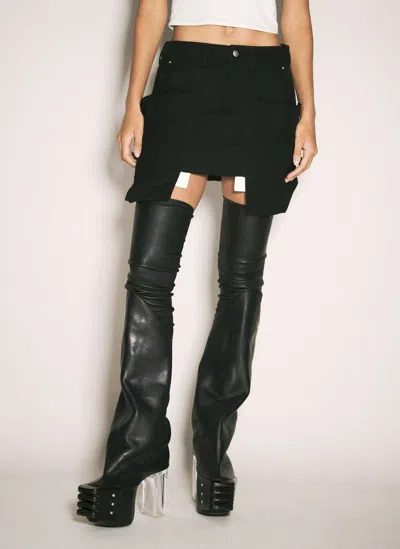 Rick Owens Stefan Mini Skirt In Black